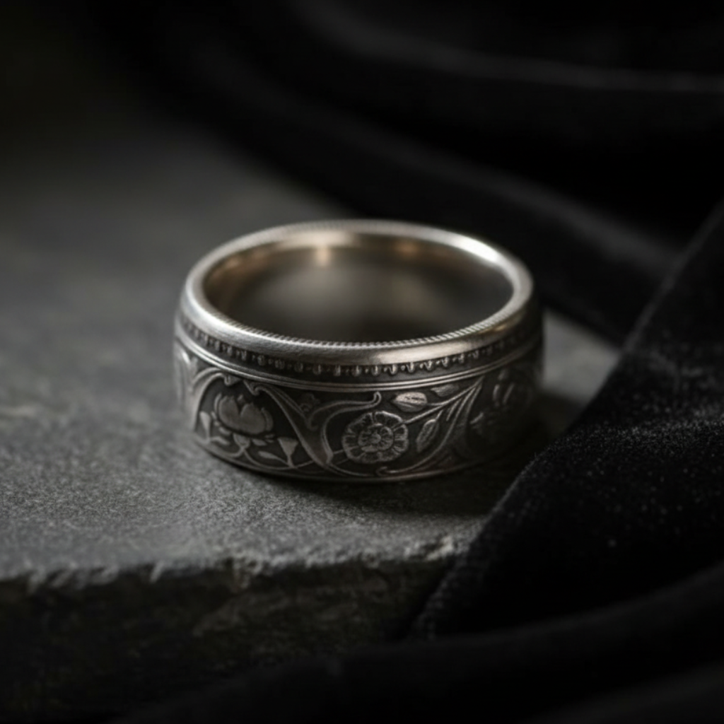Lotus ring - dark gothic