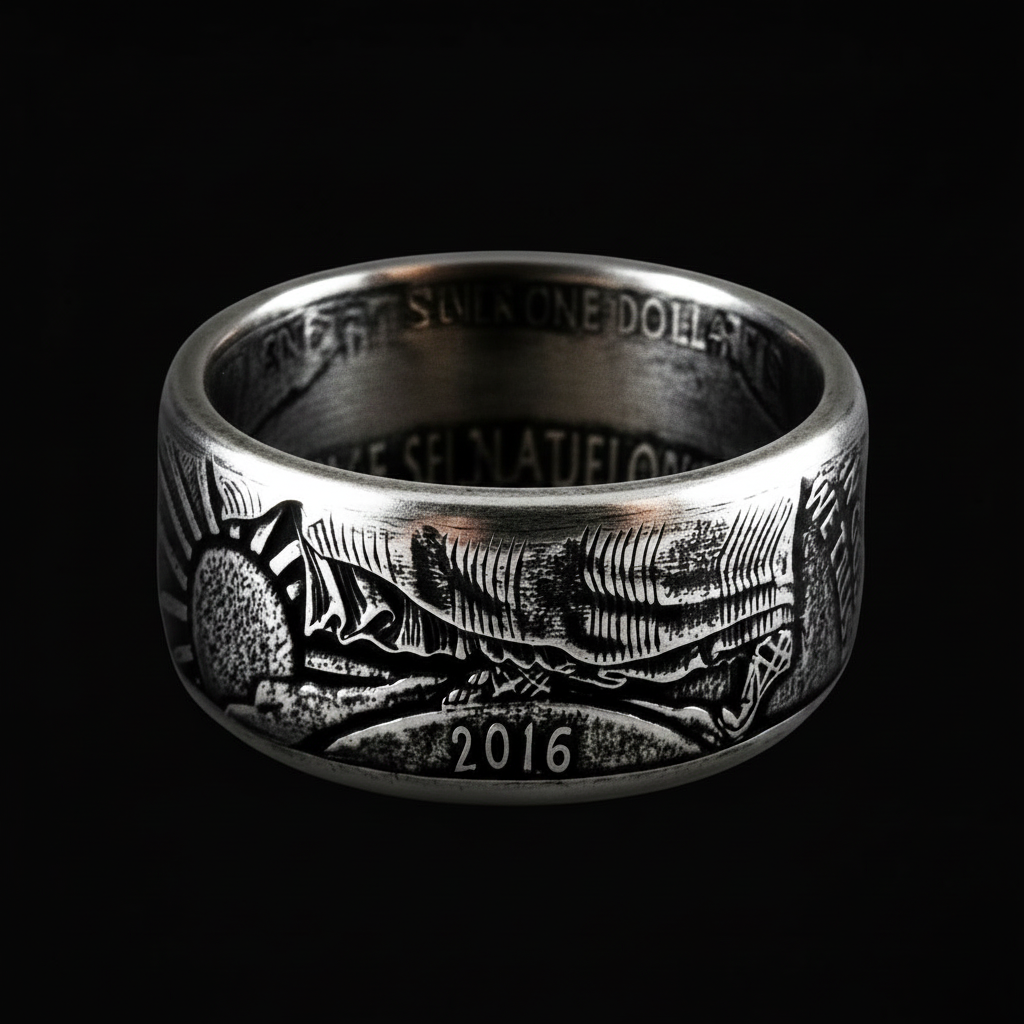 Silver Coin Ring - Brighter
