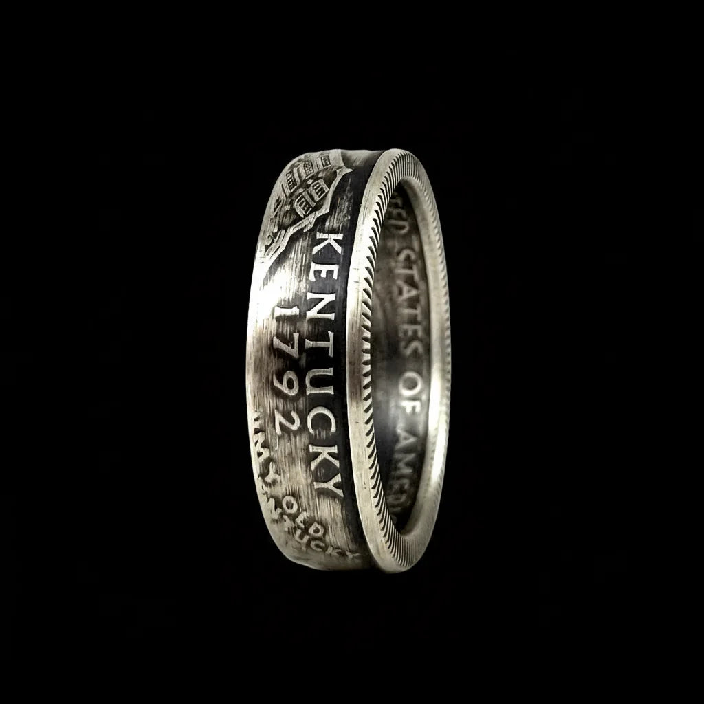 Handmade Kentucky State Quarter Coin Ring