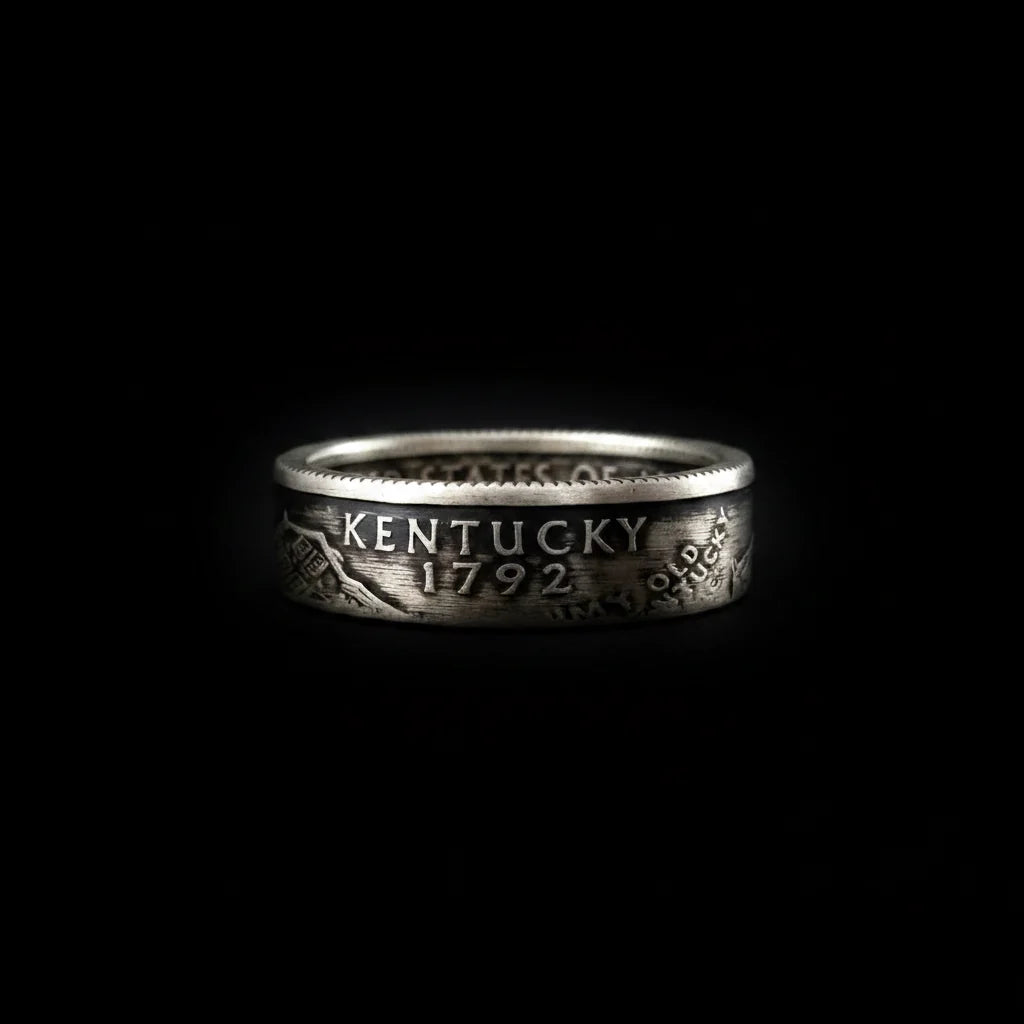 Handmade Kentucky State Quarter Coin Ring