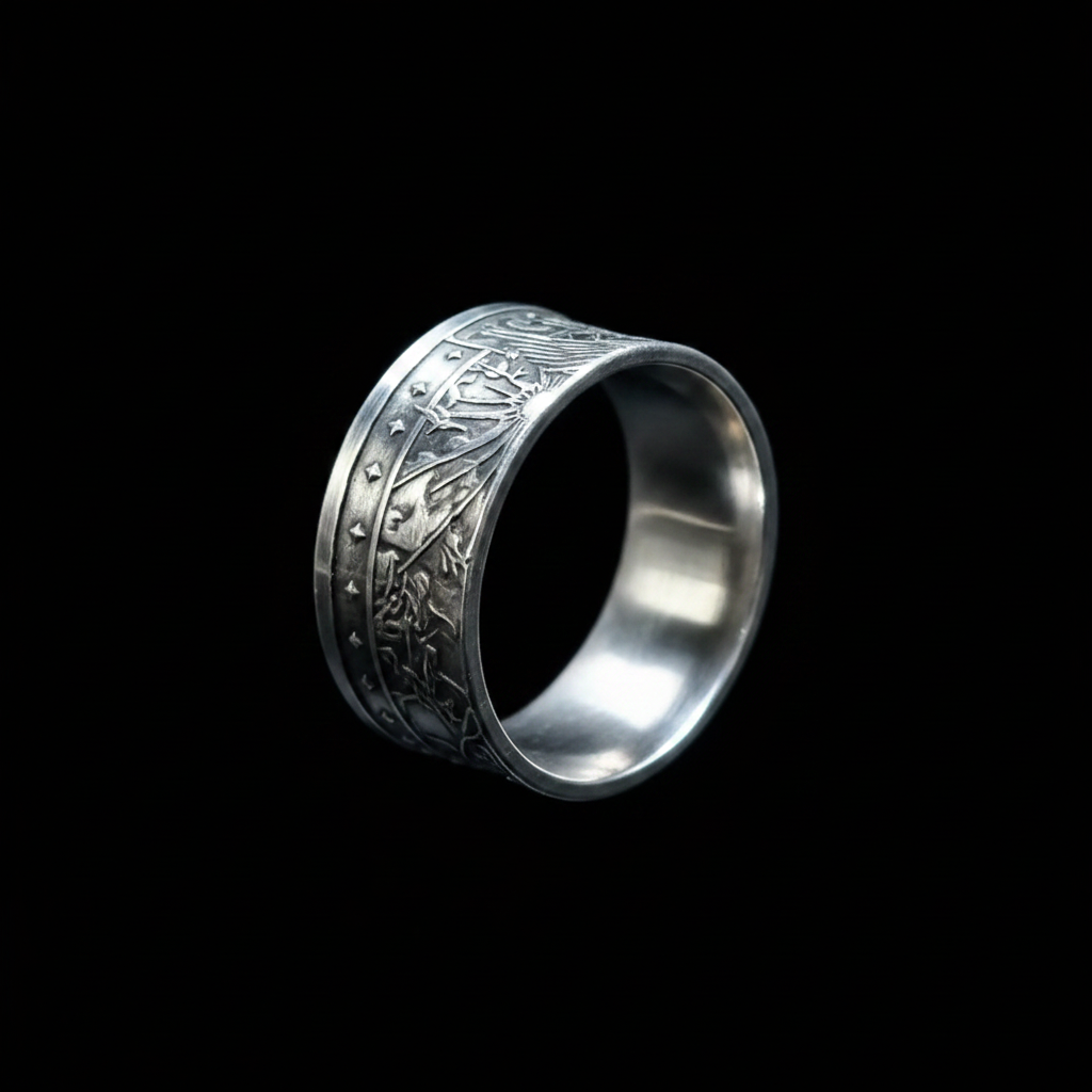 YGGDRASIL Ring Side View - Dark Background